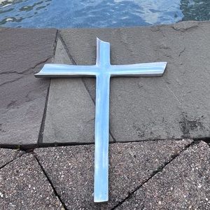 Pewter Rustic Wall Cross Decor Hanging Gift Celebration